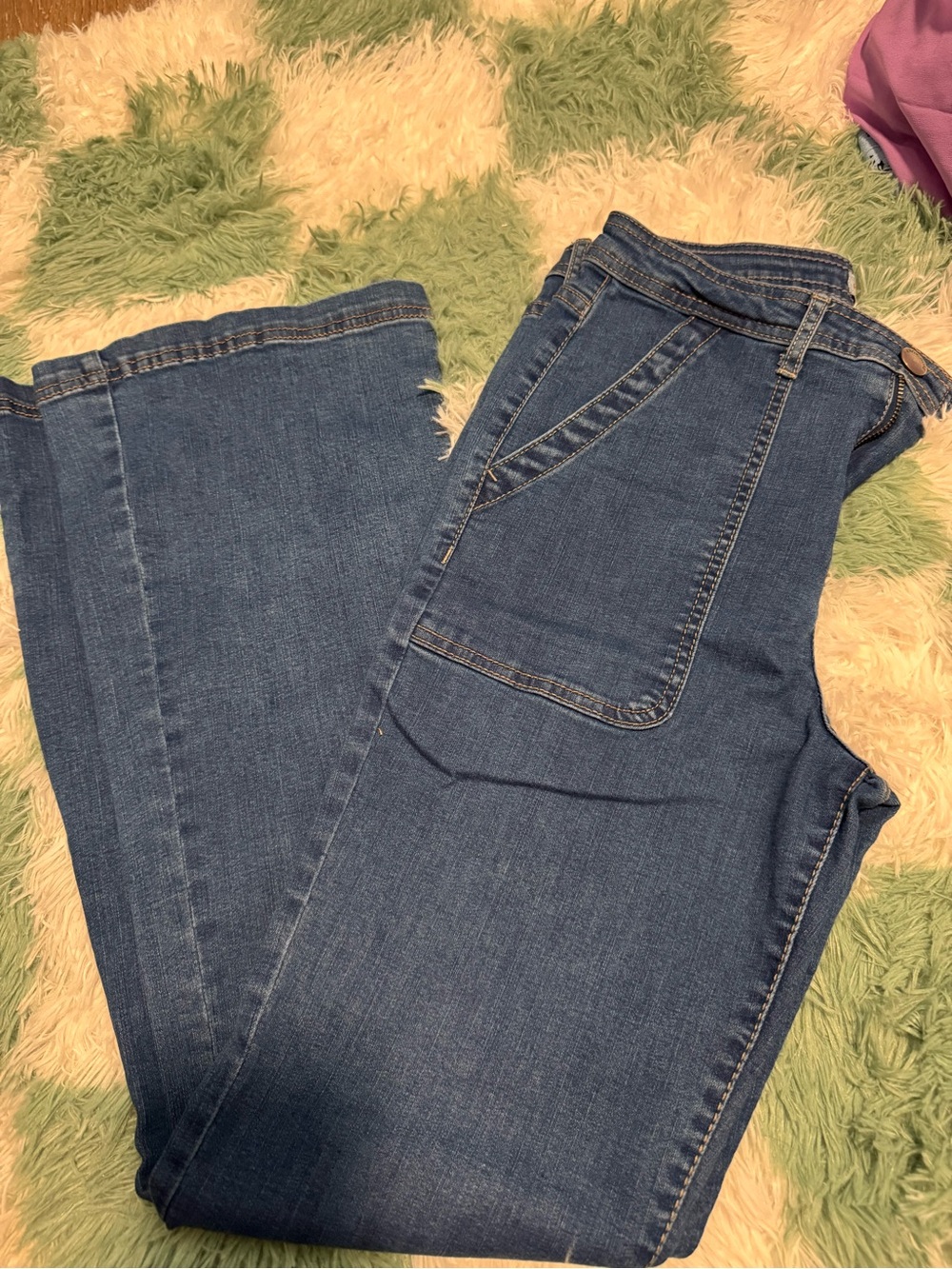 Knox Rose Dark Blue Wide Leg High-Rise Jeans